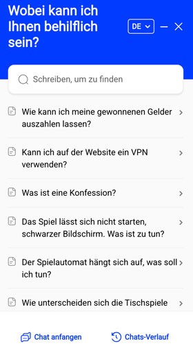 VulkanSpiele Kundesupport